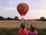 Relaxte ballon vaart in de omgeving van Arnhem op donderdag 11 juli 2019