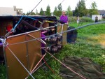 Magische luchtballon vaart opgestegen op startveld Heerlen op vrijdag 15 september 2023