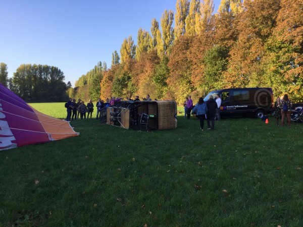 Ballonvaart op vrijdag 19 oktober 2018 vanuit Beesd