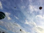 Uitzonderlijke luchtballon vaart opgestegen op startveld Houten op woensdag 14 september 2022